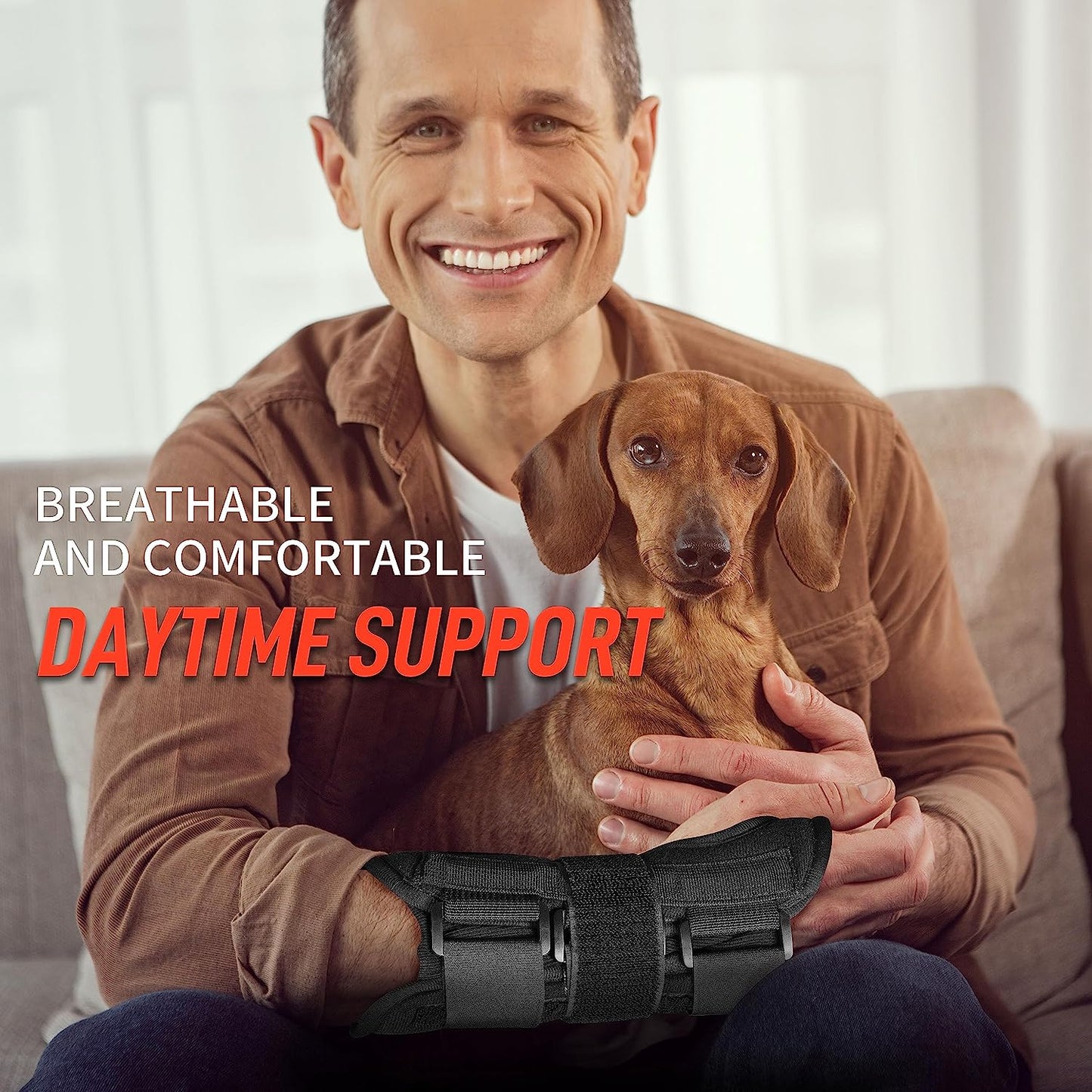 Wrist Brace, FSA HSA Eligible Hand Brace, Carpal Tunnel Wrist Splint Night Support for Women Men, Pain Relief Support -Tendonitis, Arthritis, Sprain, Right Hand, Medium/Large